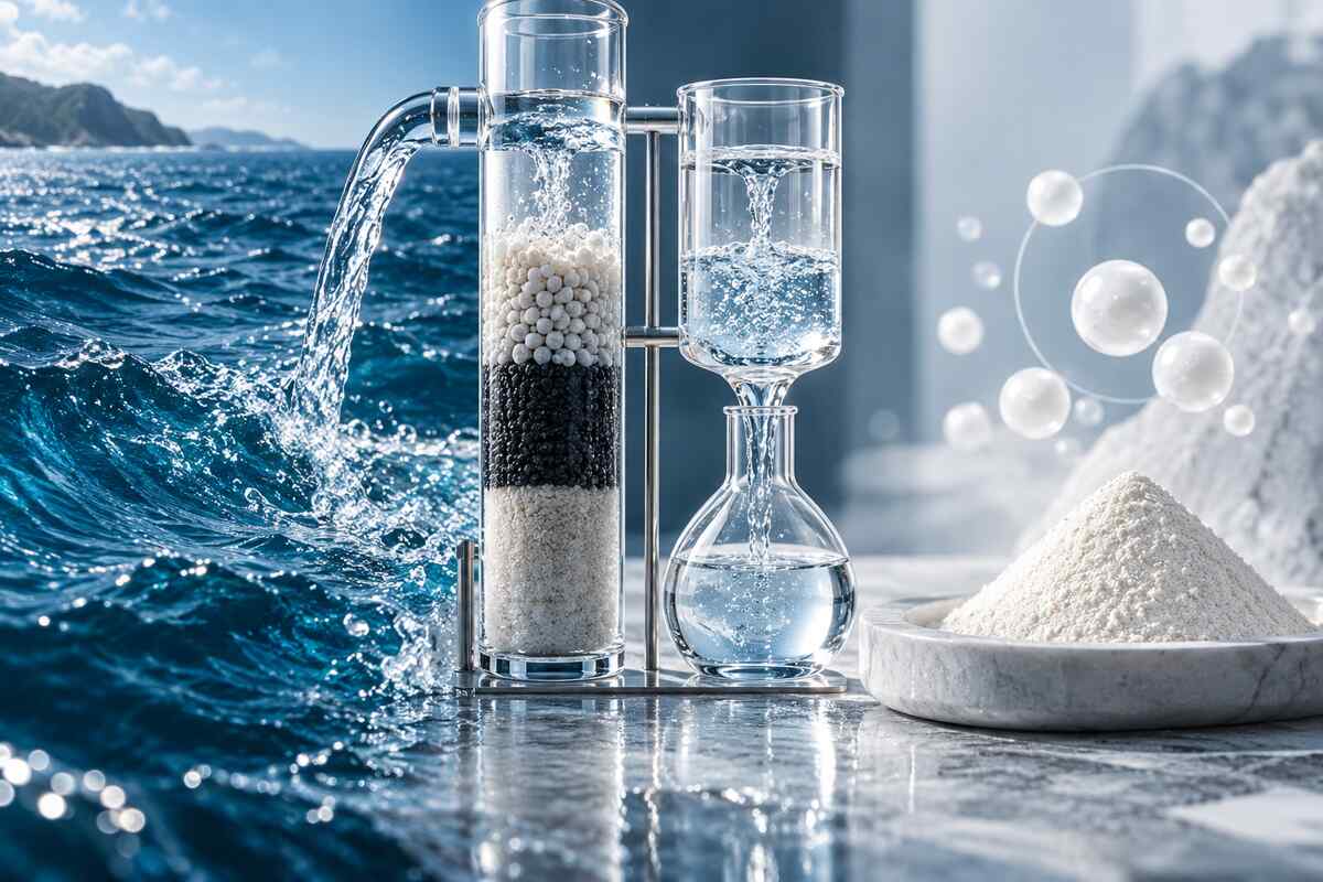 海水鎂過濾濃縮與純化製程概念圖