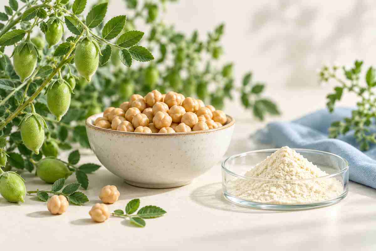 鷹嘴豆與維生素K2原料概念