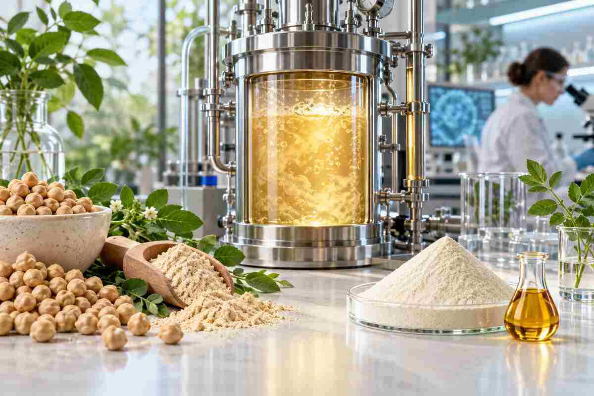 鷹嘴豆蛋白發酵純化與標準化概念