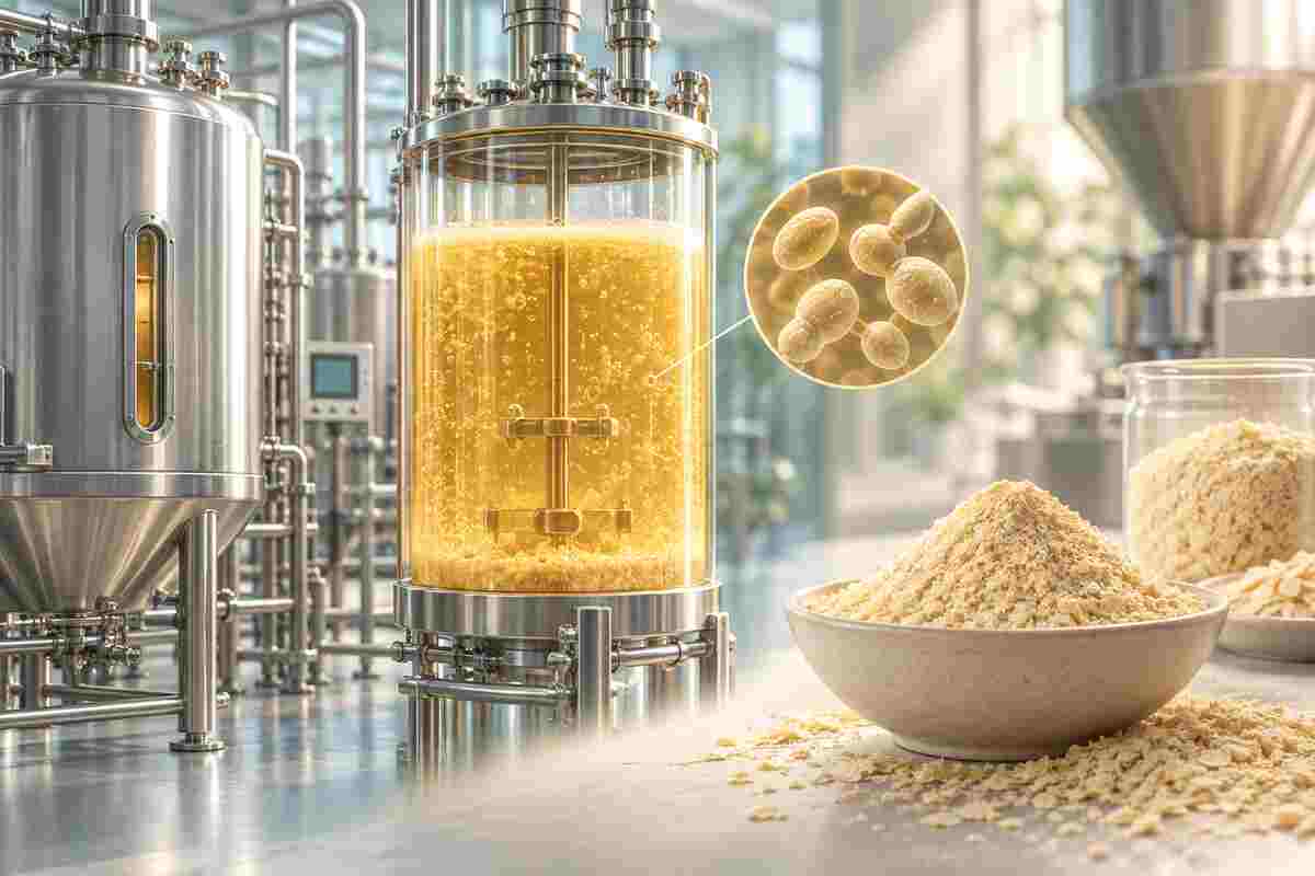 酵母硒發酵與乾燥製程概念圖