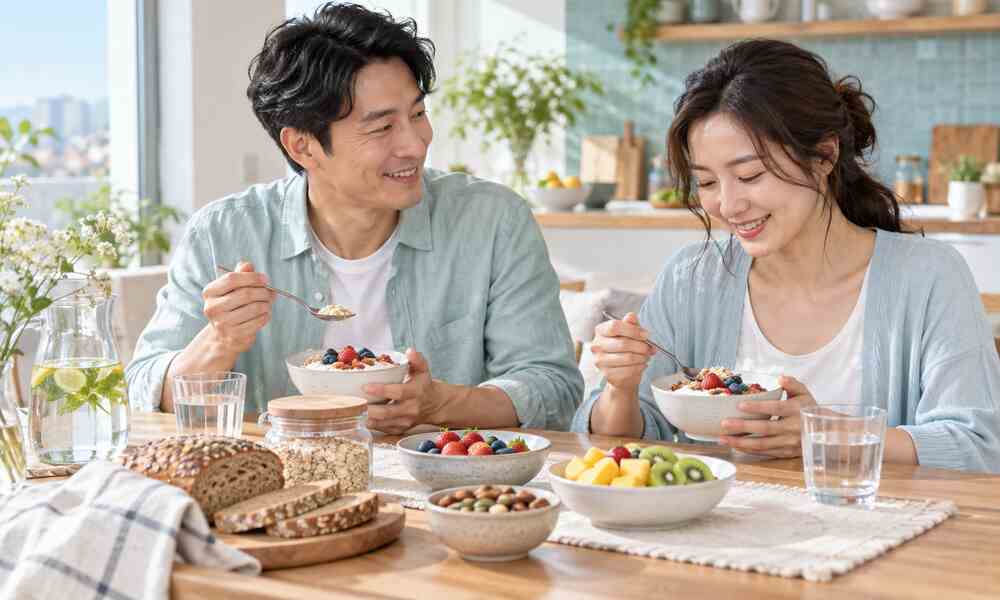 九合一益生菌與原料粉末概念圖