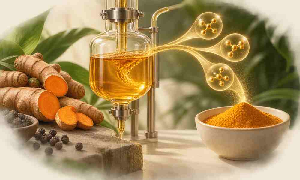 薑黃根莖與標準化萃取粉末