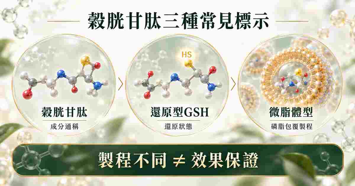 穀胱甘肽還原型與微脂體型差異示意