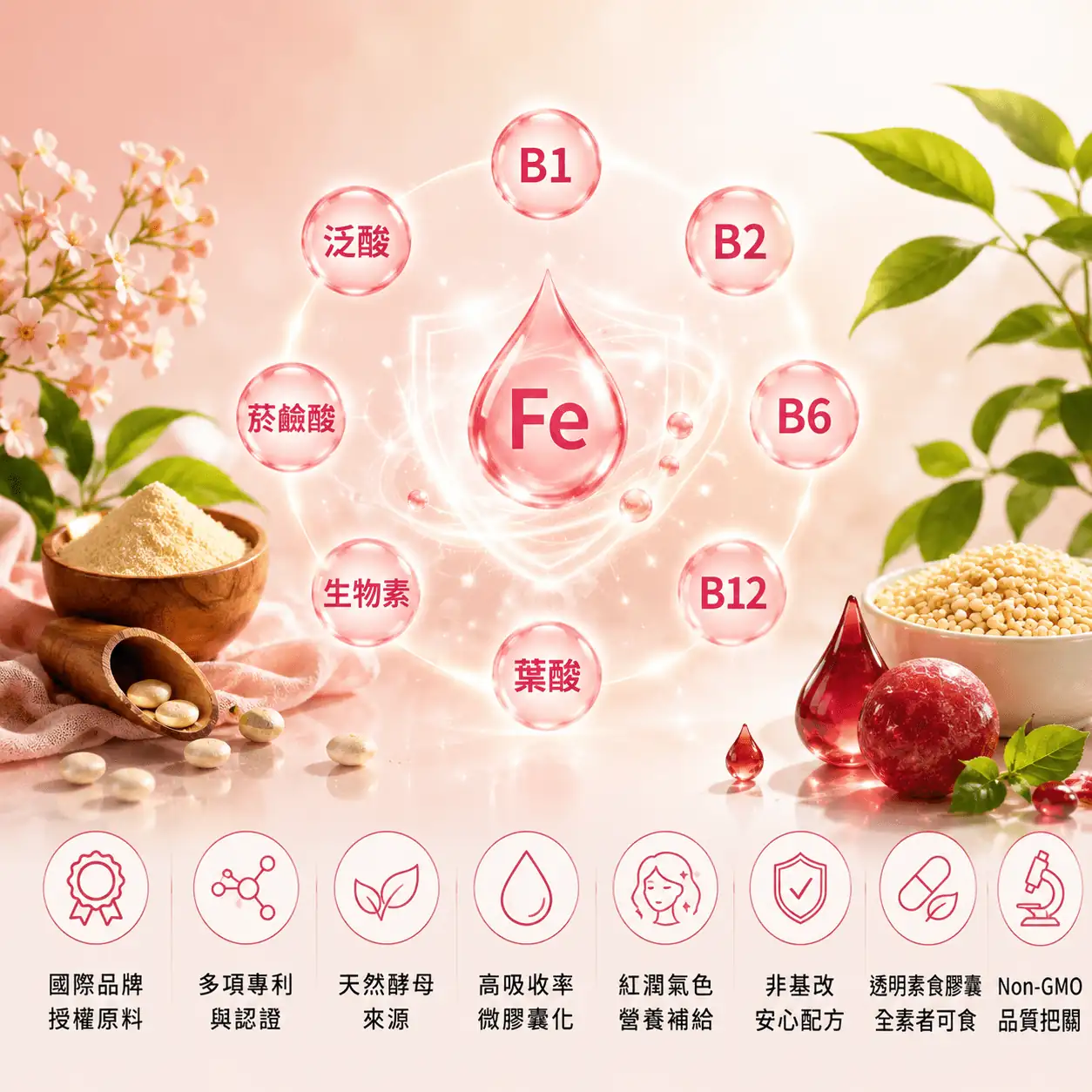 TOPVITA 酵母Ｂ群加鐵加硒品牌原料